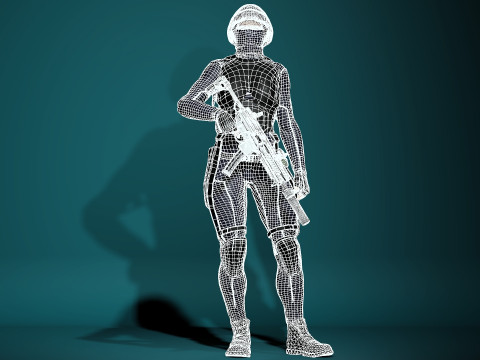 Female SWAT Soldier 3D Model