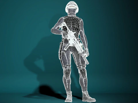 Female SWAT Soldier 3D Model