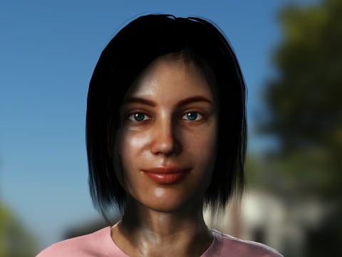 Latina Girl Camila Model 3D