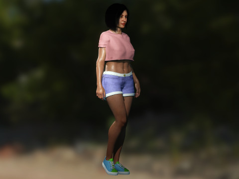 Latina Girl Camila Model 3D