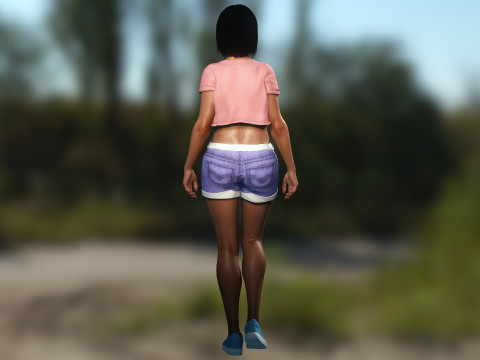 Latina Girl Camila Model 3D