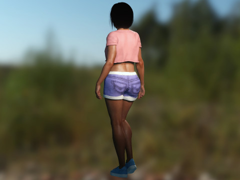 Latina Girl Camila Model 3D