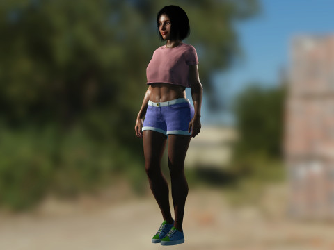 Latina Girl Camila Model 3D