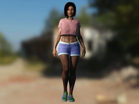Latina Girl Camila Model 3D