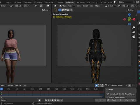 Latina Girl Camila Model 3D