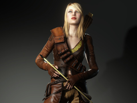 Female Bounty Hunter 3D-Modell