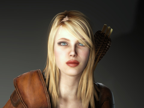 Female Bounty Hunter Modello 3D