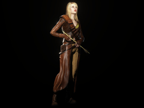 Female Bounty Hunter Modello 3D
