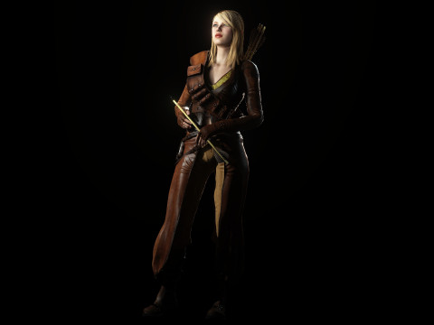 Female Bounty Hunter Modello 3D
