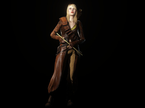 Female Bounty Hunter Modello 3D