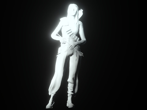 Female Bounty Hunter Modello 3D