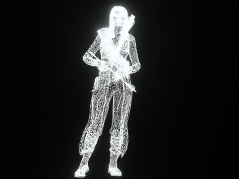 Female Bounty Hunter Modello 3D