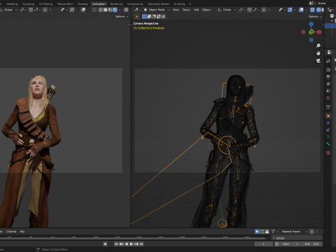 Female Bounty Hunter Modello 3D