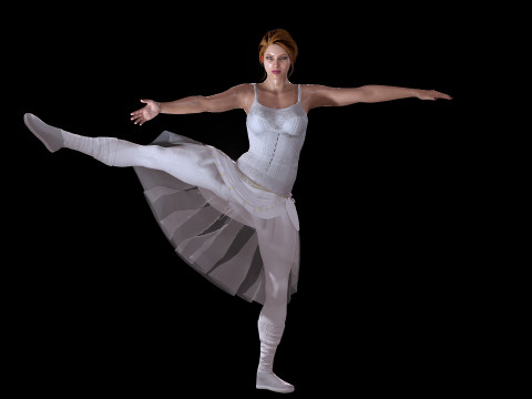 Ballet Dancer 3D Model