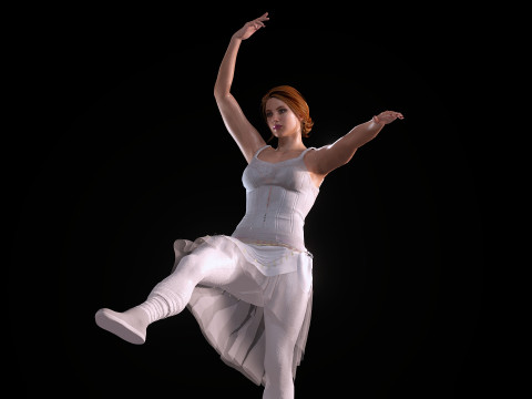 Ballet Dancer 3D Model