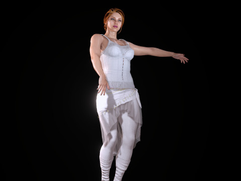 Ballet Dancer 3D Model