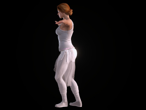 Ballet Dancer 3D Model