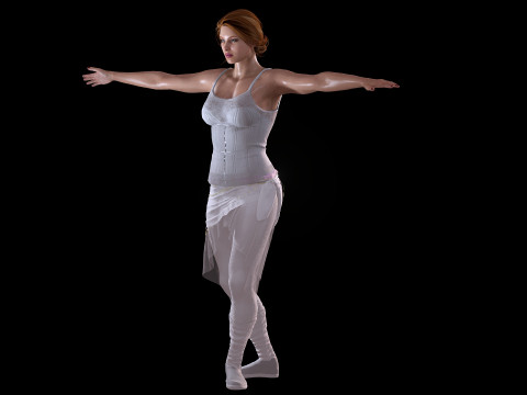 Ballet Dancer 3D Model