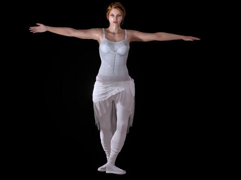 Ballet Dancer 3D Model