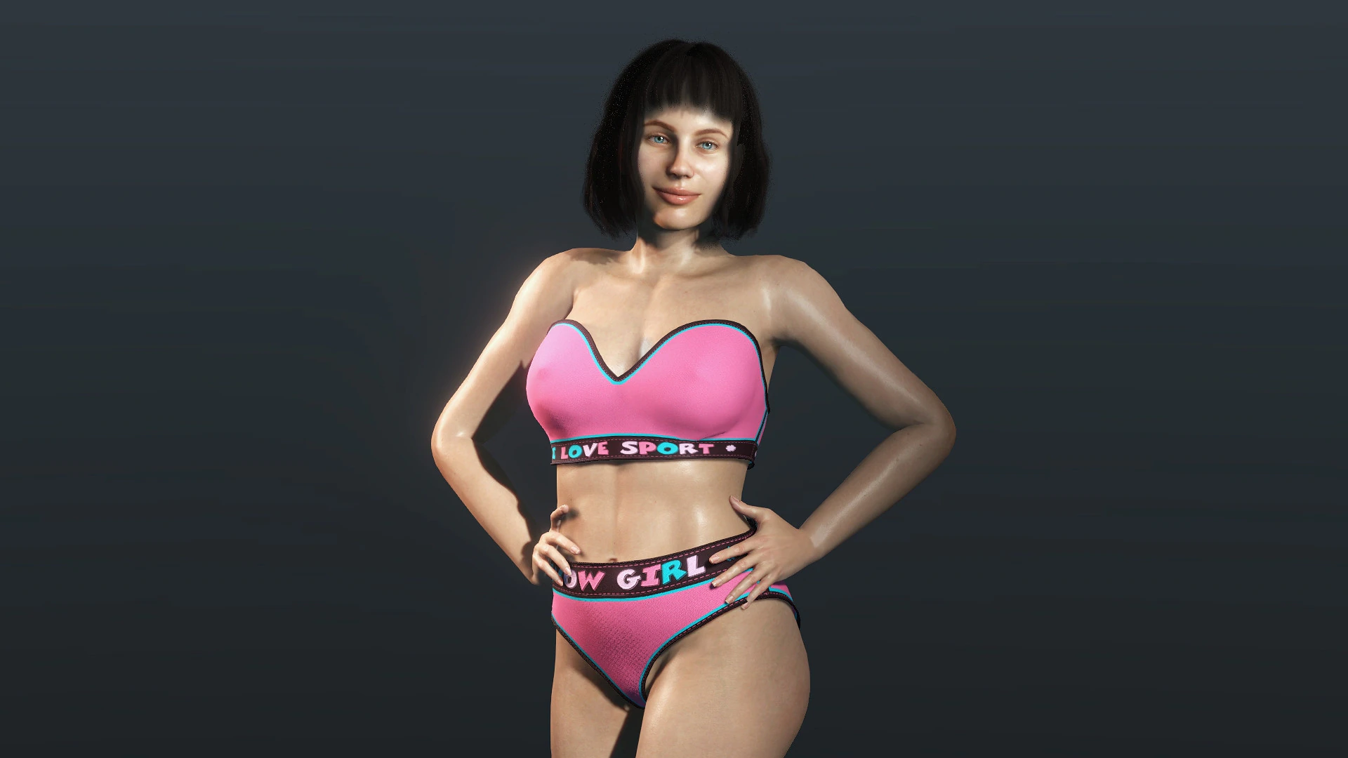 Sexy Girl In Undies 3D Model .c4d .max .obj .3ds .fbx .stl .blend
