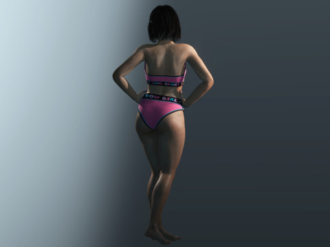 Sexy Girl In Undies 3D 模型