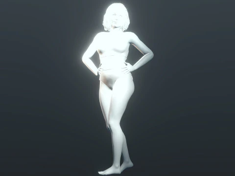 Sexy Girl In Undies 3D Model