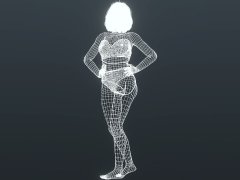 Sexy Girl In Undies 3D 模型