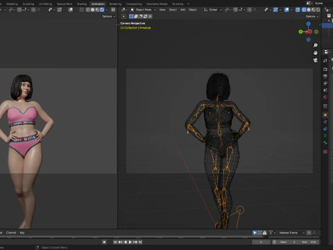 Sexy Girl In Undies 3D Model