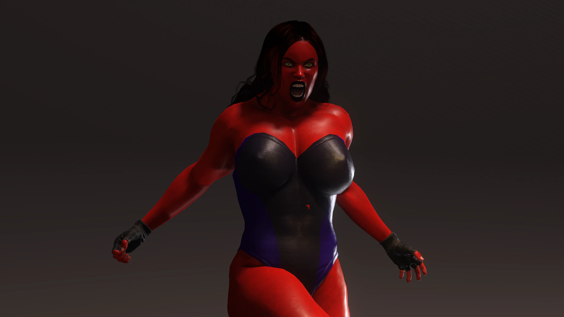 Red She-Hulk 3D Model .c4d .max .obj .3ds .fbx .stl .blend 