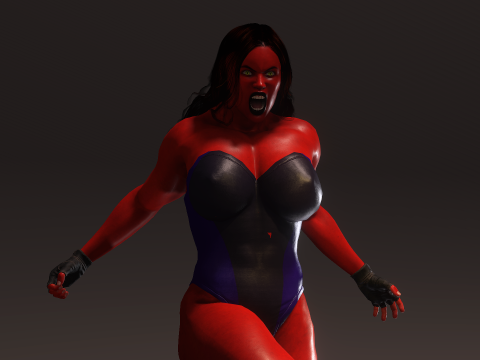 Red She-Hulk Modelo 3D