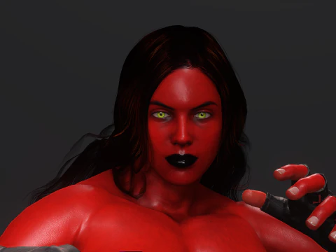 Red She-Hulk 3D Model
