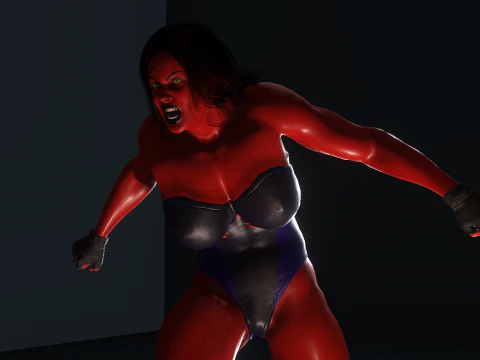 Red She-Hulk 3D Model