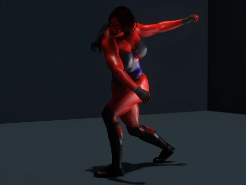 Red She-Hulk 3D Model