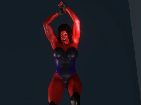 Red She-Hulk 3D Model