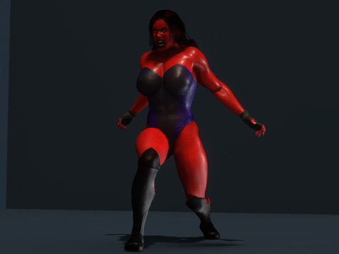 Red She-Hulk Modelo 3D