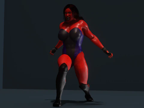 Red She-Hulk 3D Model