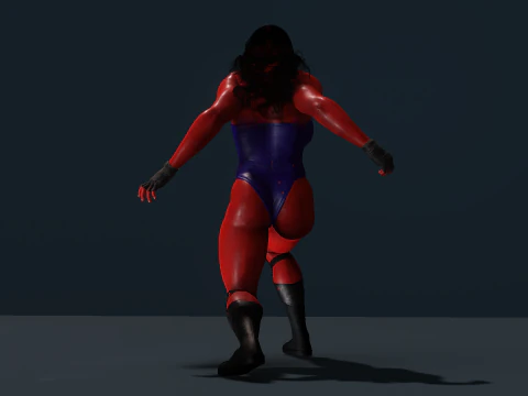 Red She-Hulk 3D Model