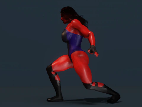 Red She-Hulk 3D Model