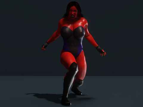 Red She-Hulk 3D Model