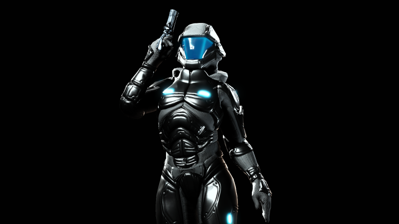 Space Moon Guardian 3D 模型 .c4d .max .obj .3ds .fbx .stl .blend 