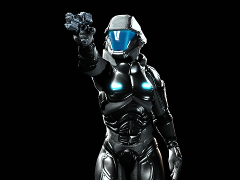 Space Moon Guardian 3D 模型