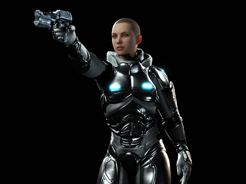 Space Moon Guardian 3D 模型