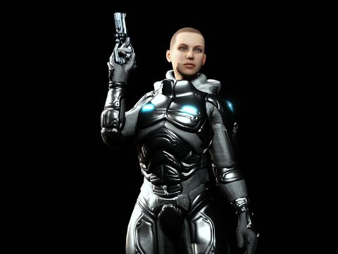 Space Moon Guardian 3D 模型