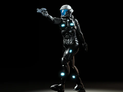 Space Moon Guardian 3D Model