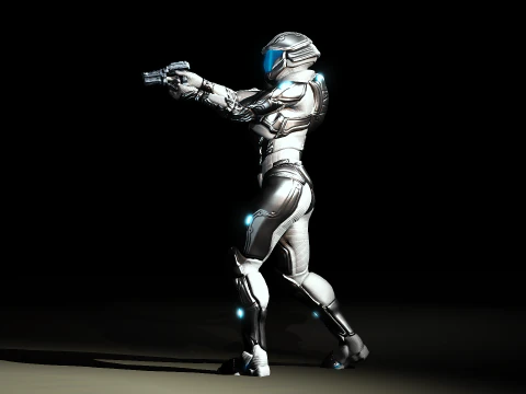Space Moon Guardian 3D Model