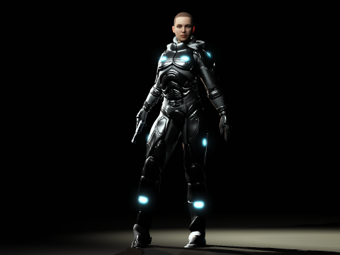 Space Moon Guardian 3D 模型
