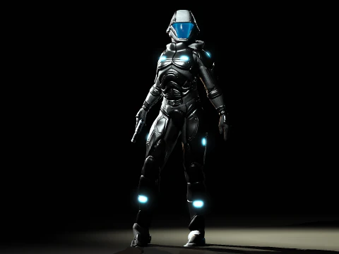 Space Moon Guardian 3D Model