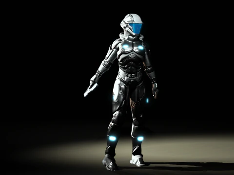 Space Moon Guardian 3D Model