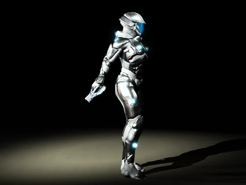 Space Moon Guardian 3D Model