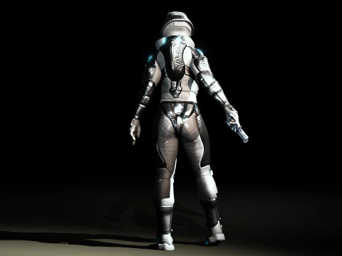 Space Moon Guardian 3D Model